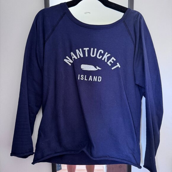 Navy Nantucket Thin Sweatshirt - Picture 1 of 3